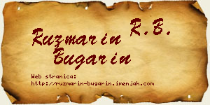 Ruzmarin Bugarin vizit kartica